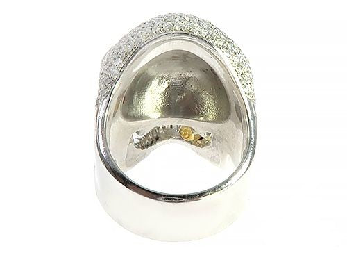 Custom Made Skull Ring With Cigar 2.13ct