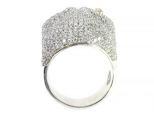 Custom Made Skull Ring With Cigar 2.13ct