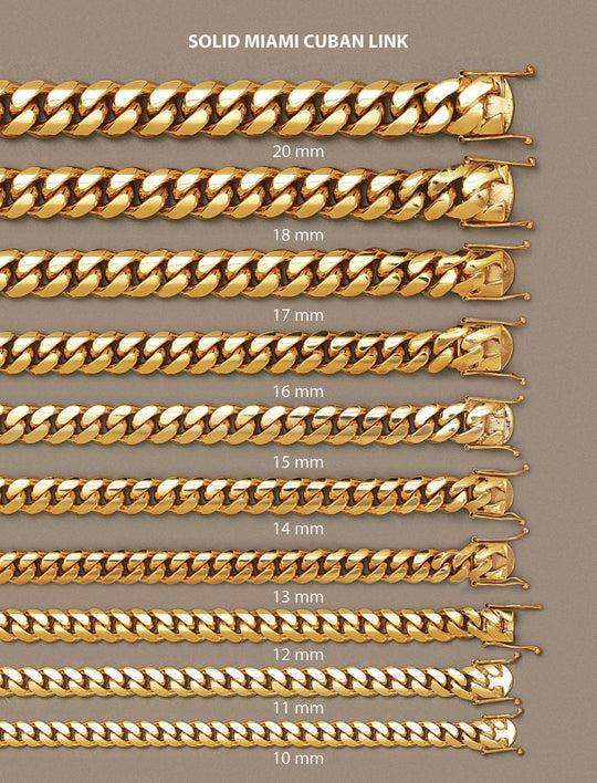 Heavy Solid Gold Miami Cuban Link Chain