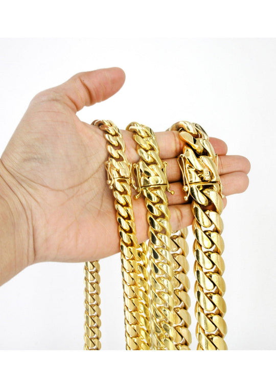 Heavy Solid Gold Miami Cuban Link Chain