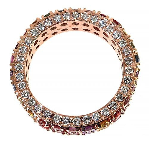 Eternal Brilliance: The Rainbow Sapphire Diamond Eternity